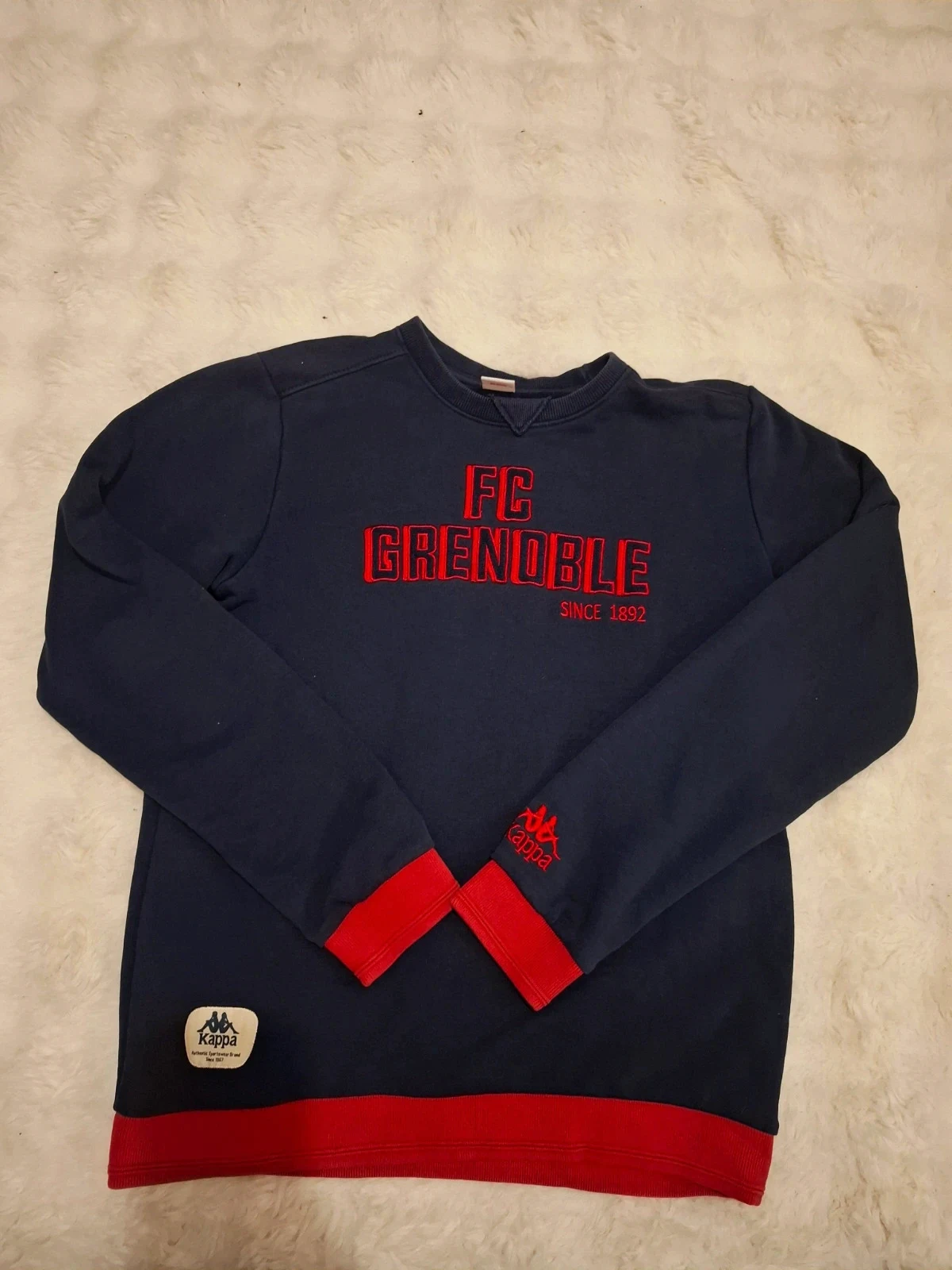 Sweat-shirt / Pull FC Grenoble Kappa Bleu Marine et Rouge T.M / M