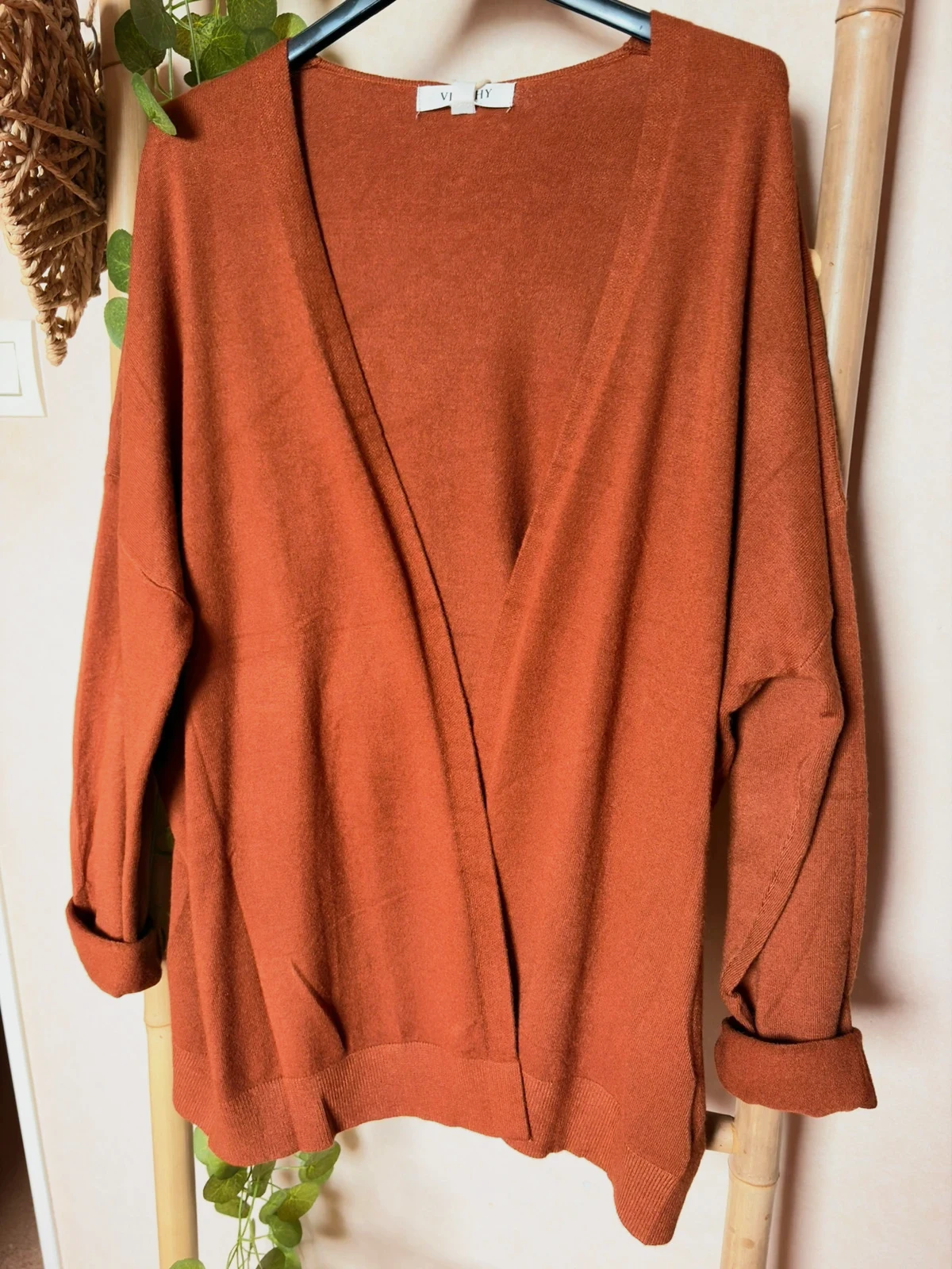 🍁Gilet terracotta 36-46