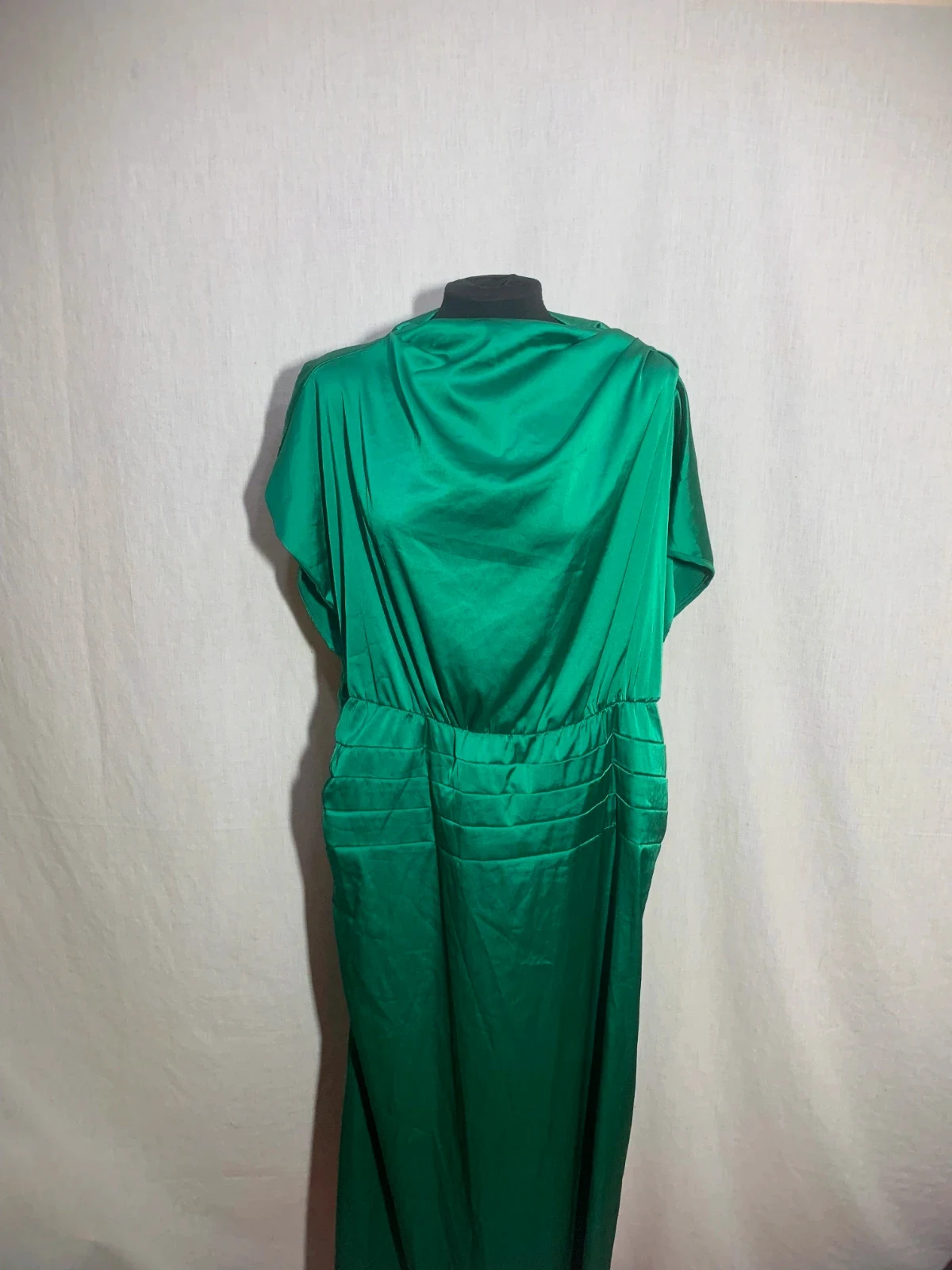 Vestido Largo Verde con Cintura Elástica y Manga Corta | Green Long Dress | Shein