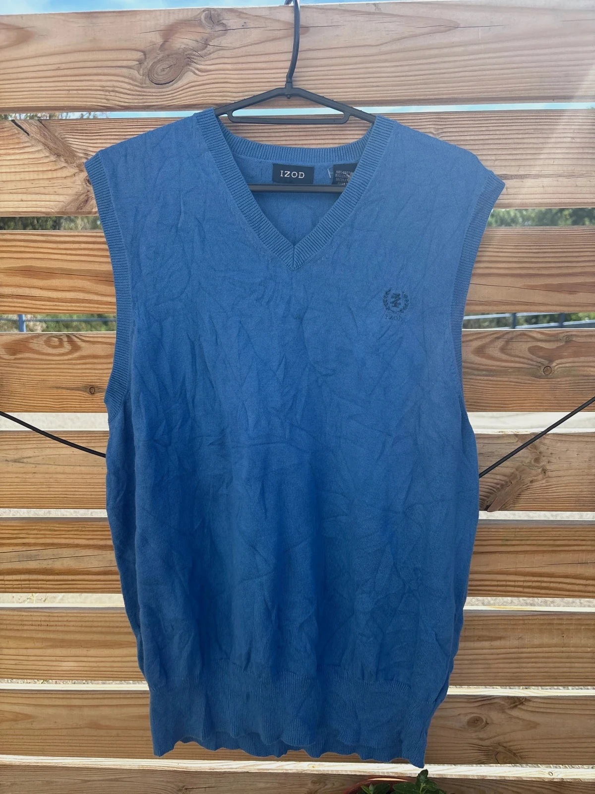 Pull Homme sans manche bleu 🥏 Marque Izod