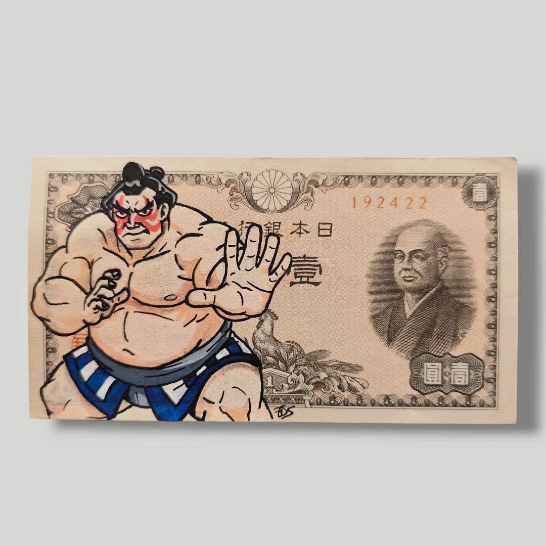 E. Honda (Street Fighter) – Création Pop Money Art sur Billet Japonais