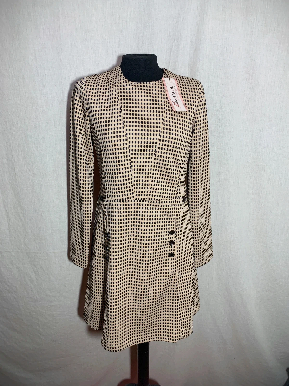 Vestido de Manga Larga Estampado de Puntos | Polka Dot Long Sleeve Dress | Akino Laude