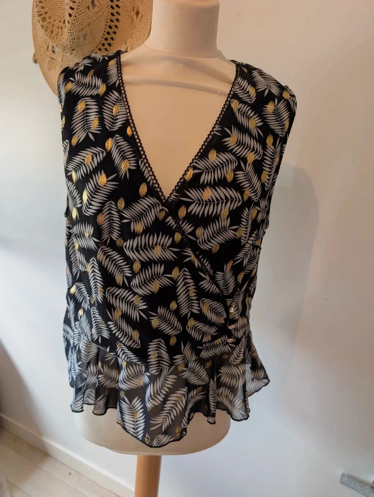 Haut été avec motif doré/ taille XL / Neuf – Jovial – taille XL / 42 / 14 2