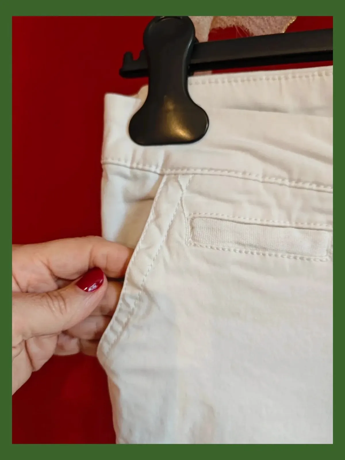 🌺Pantalón básico blanco con bolsillos – Easy Wear – taille M / 38 / 10 2