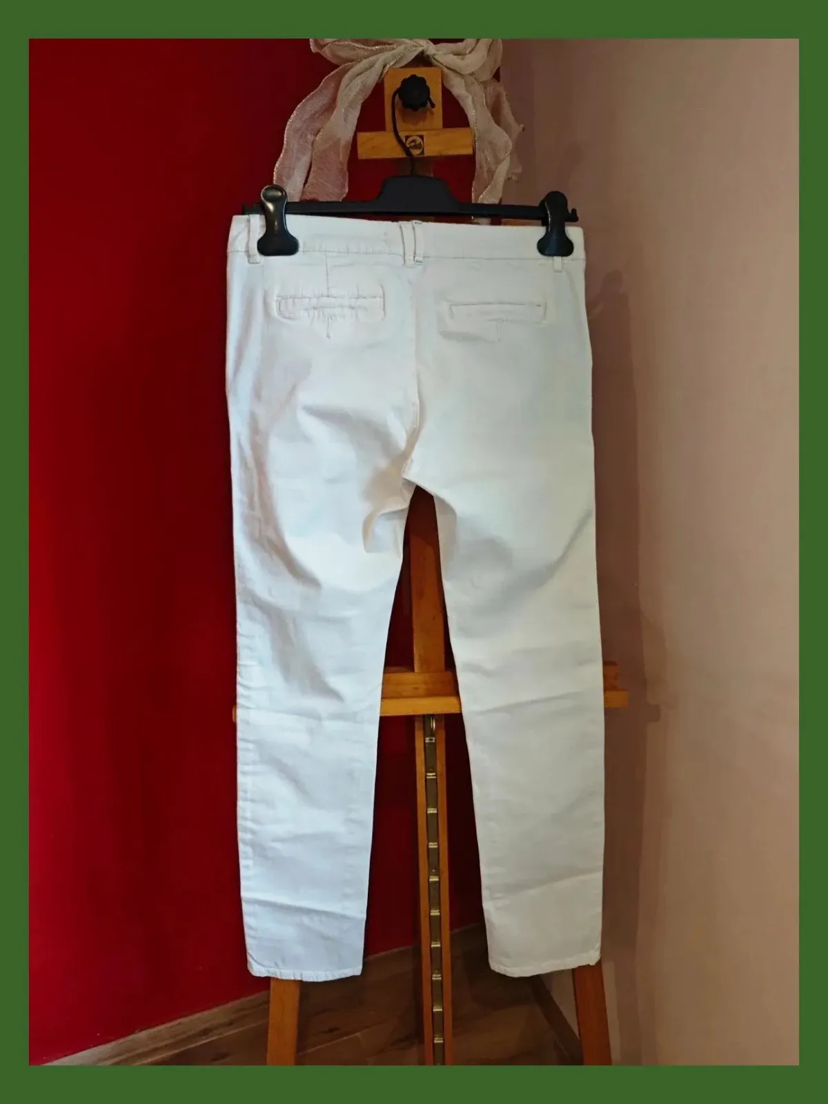 🌺Pantalón básico blanco con bolsillos – Easy Wear – taille M / 38 / 10 5