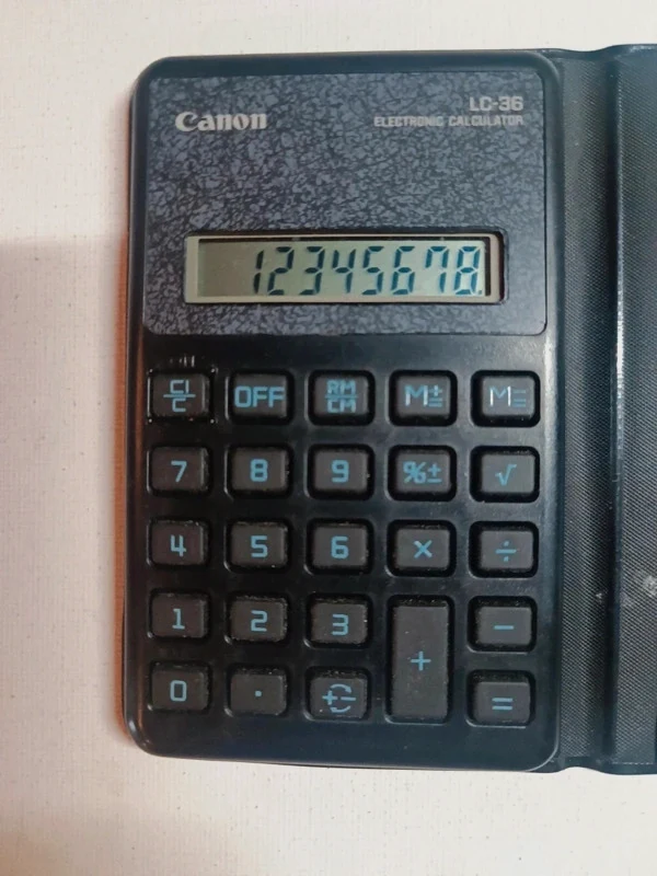 Calculatrice Canon LC-36 vintage (1992)