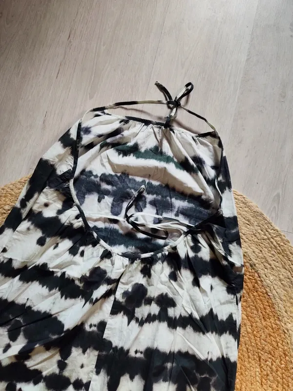 Robe longue tie and dye noir et blanc 🖤 – Vintage Dressing – taille M / 38 / 10 4