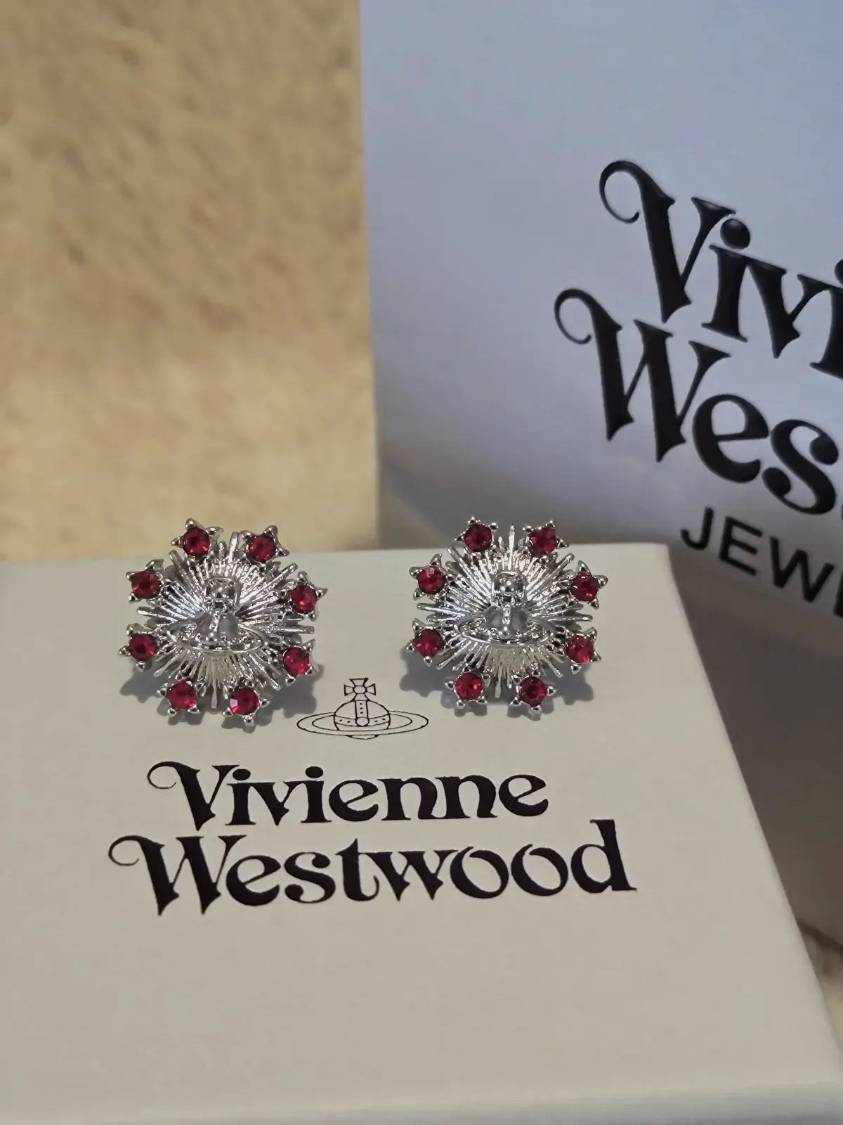 Boucles d'oreilles Vivienne Westwood strass – Vivienne Westwood – rouge – taille S 3
