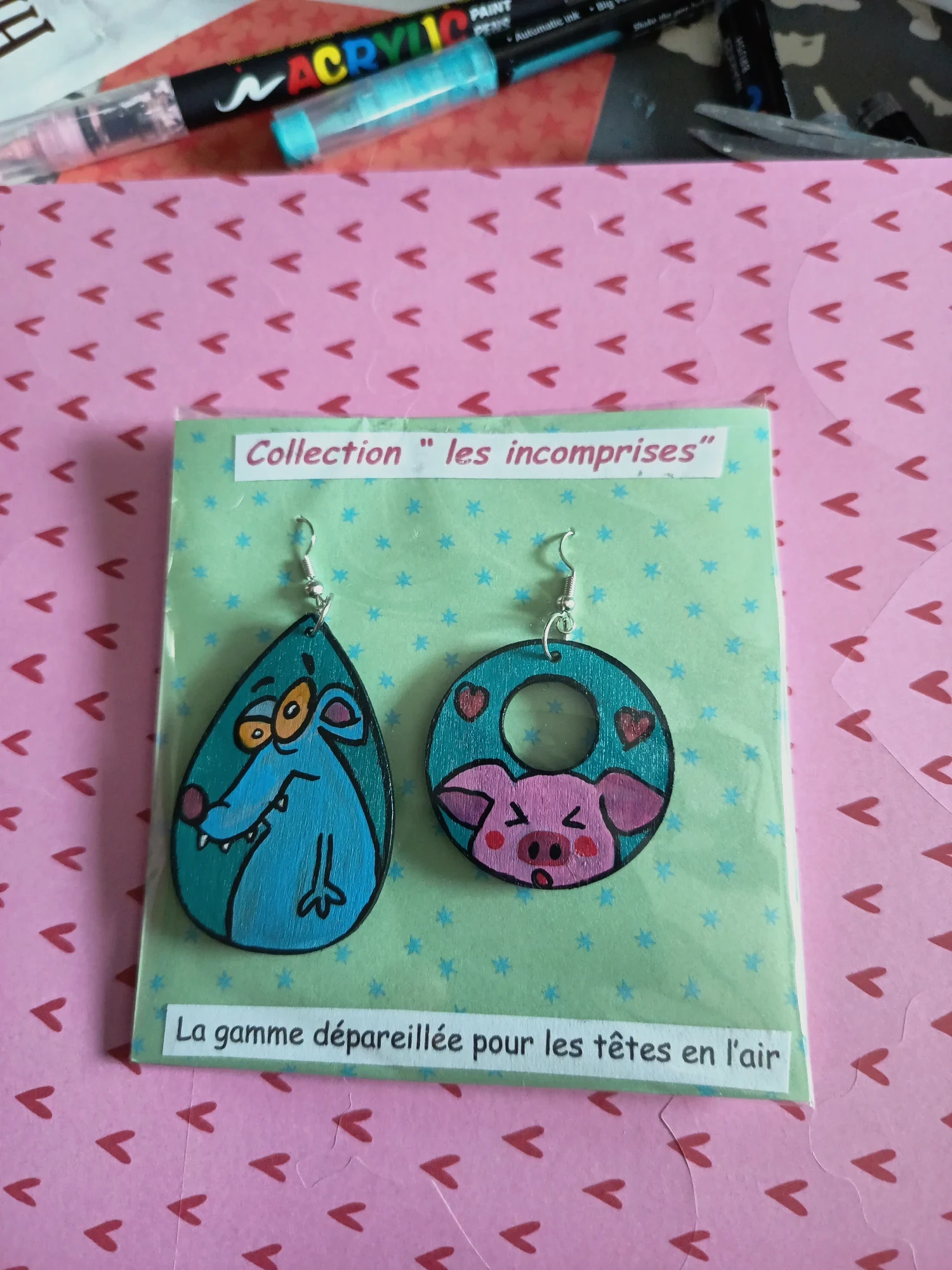 Boucle d'oreille collection les incomprises 
