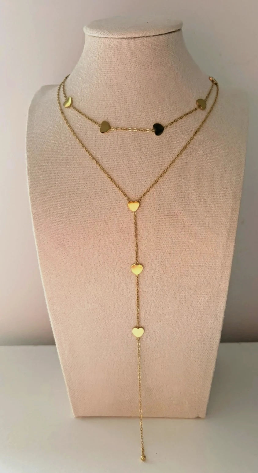 Collier cœur doré 