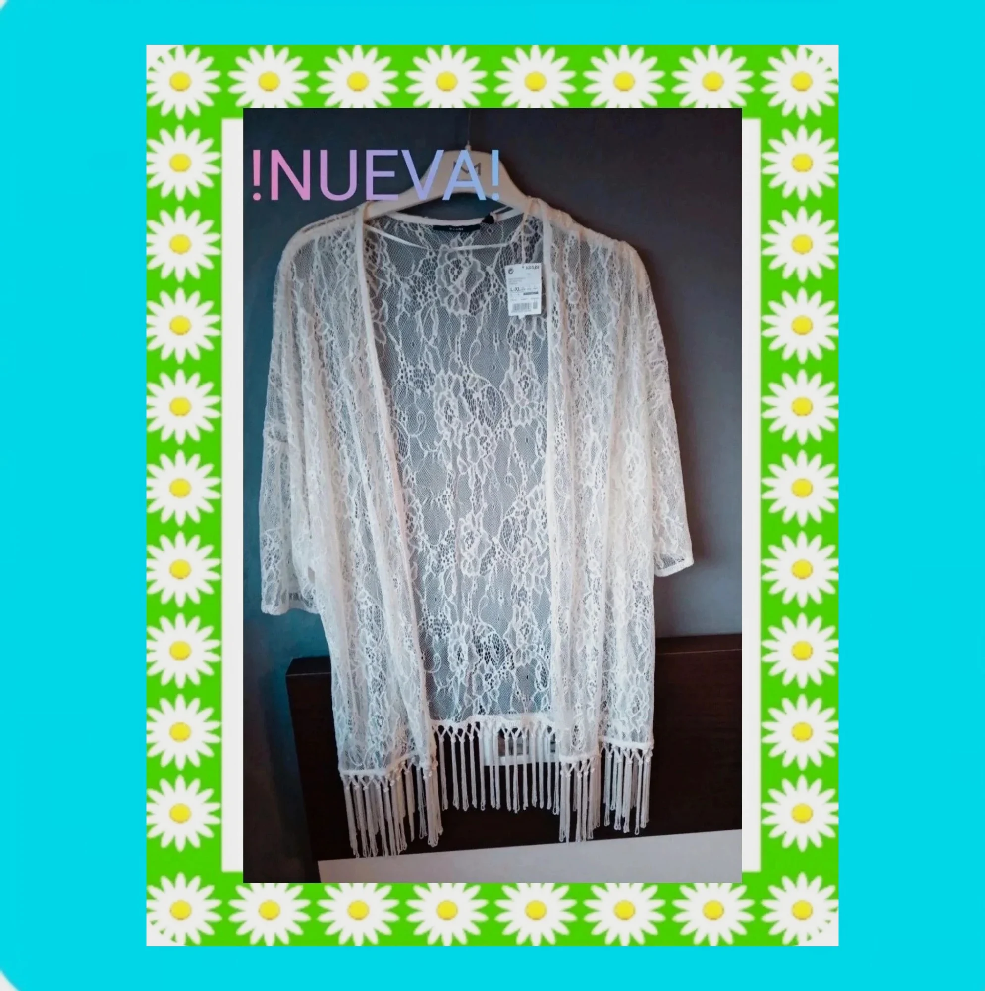 💗 Camisa Sobretodo Mujer Encaje 💗 – Kiabi – taille L / 40 / 12