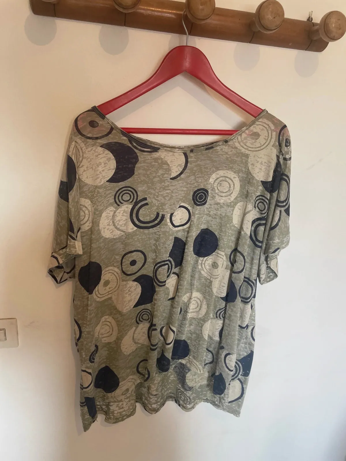 Camiseta Manga Japonesa Boho-Chic • Estampado Geométrico – Italia – taille XL / 42 / 14 3