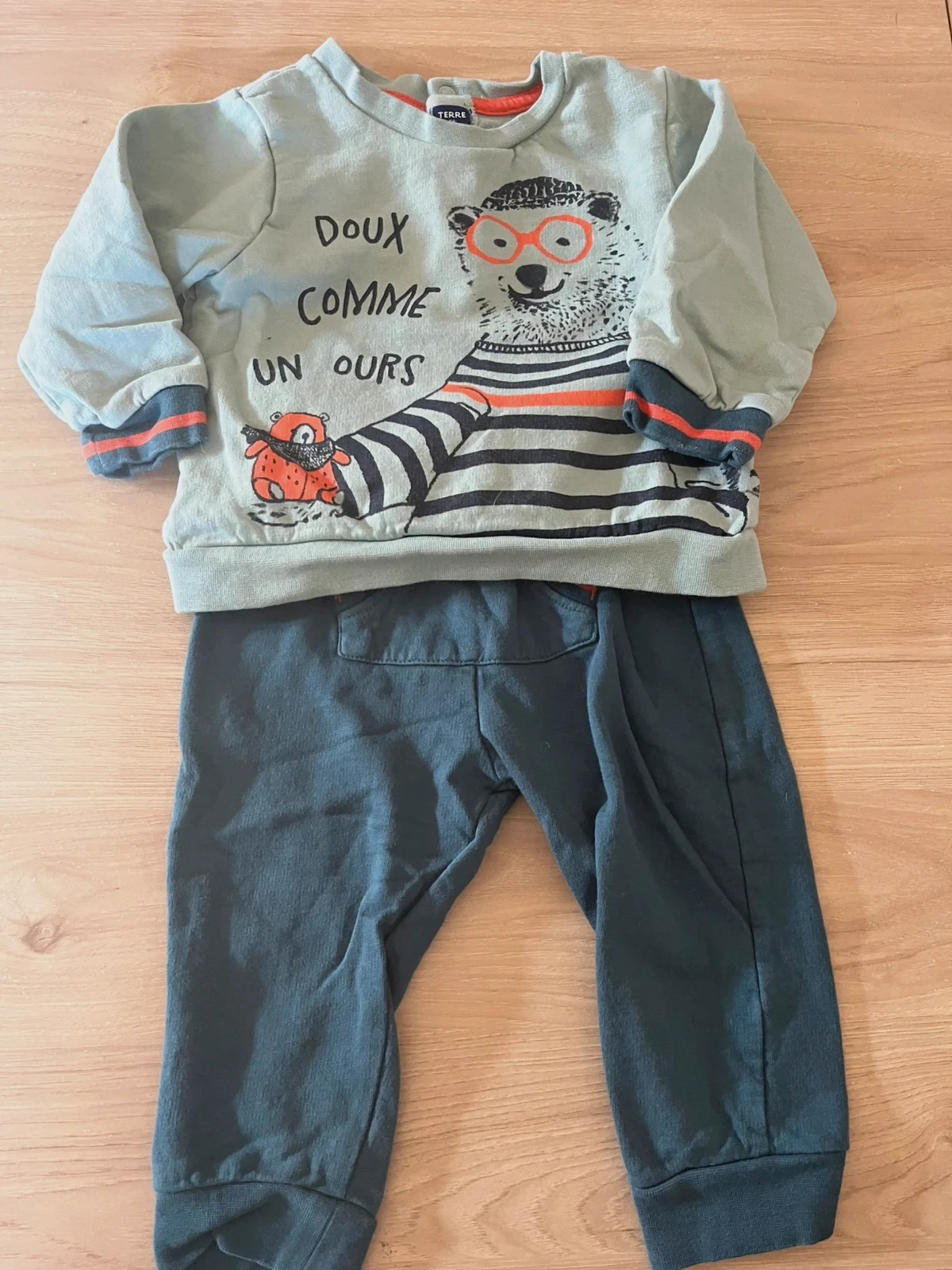 Ensemble garçons – Terre de Marins – taille 9-12 mois / 74 cm