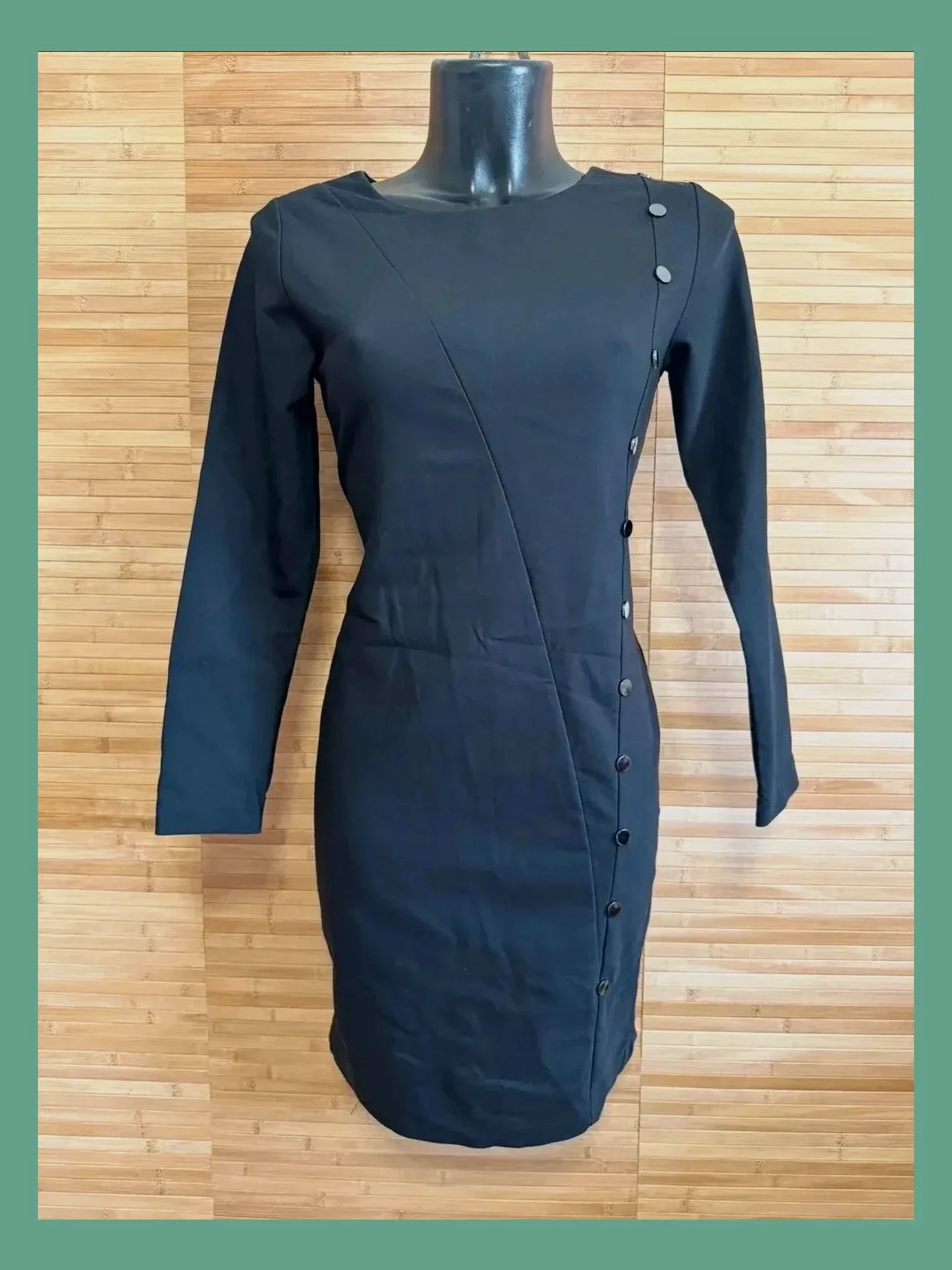 Elegante vestido negro de Sophia Perla talla 36 , elástico 😍