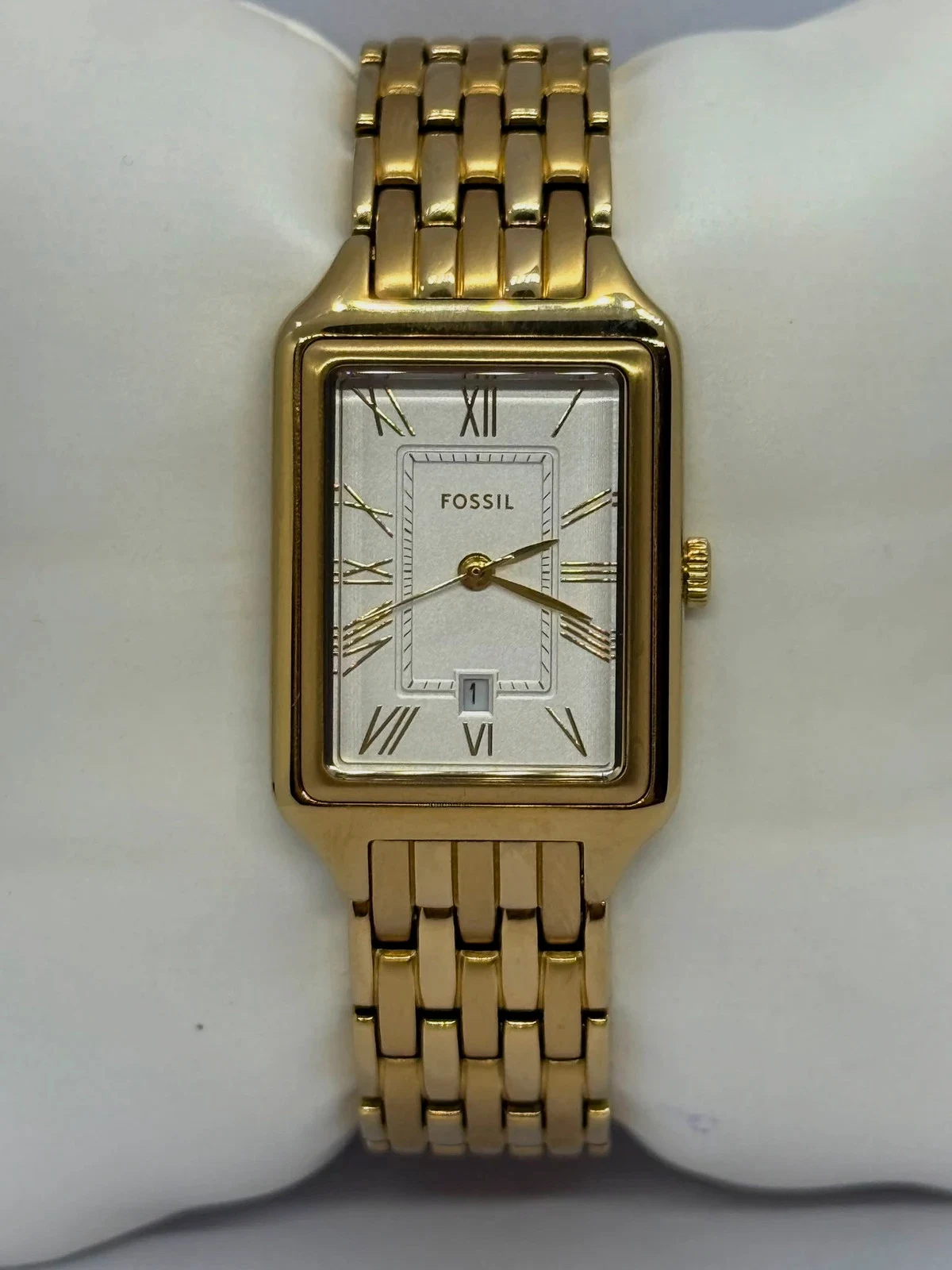 Montre Fossil dorée cadran rectangulaire /Style vintage & chic