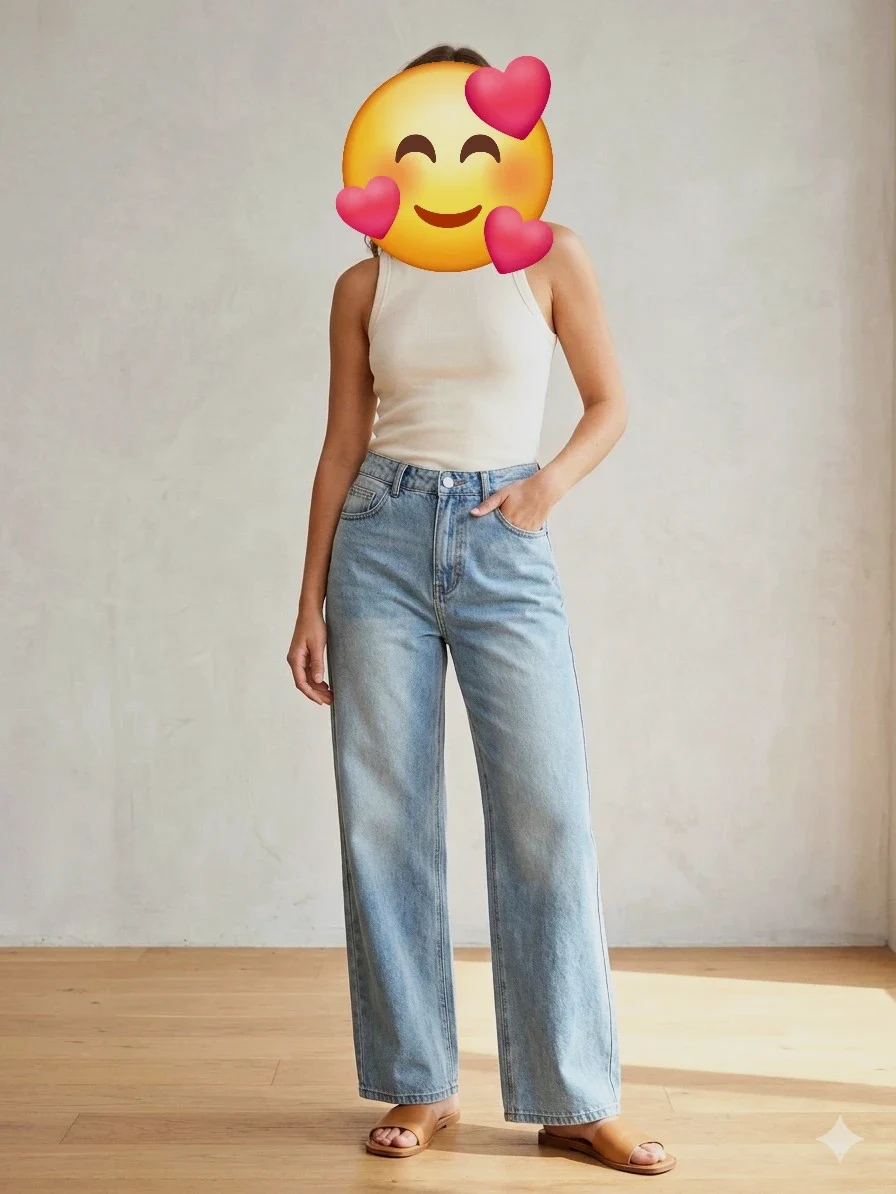 brand new Wide leg jeand M