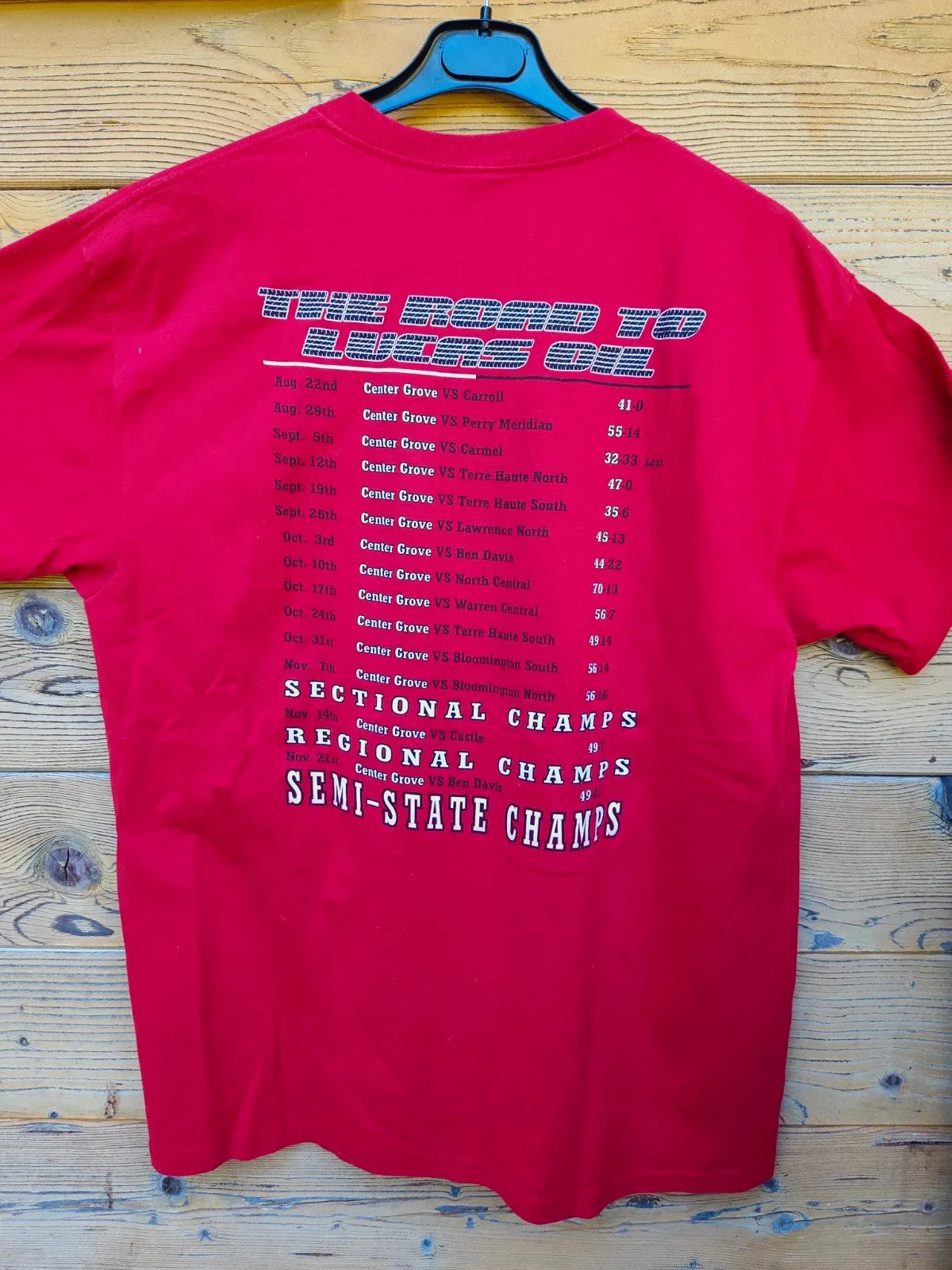 T-shirt rouge Center Grove State Finals 2008 – Jerzees – rouge – taille XL 3