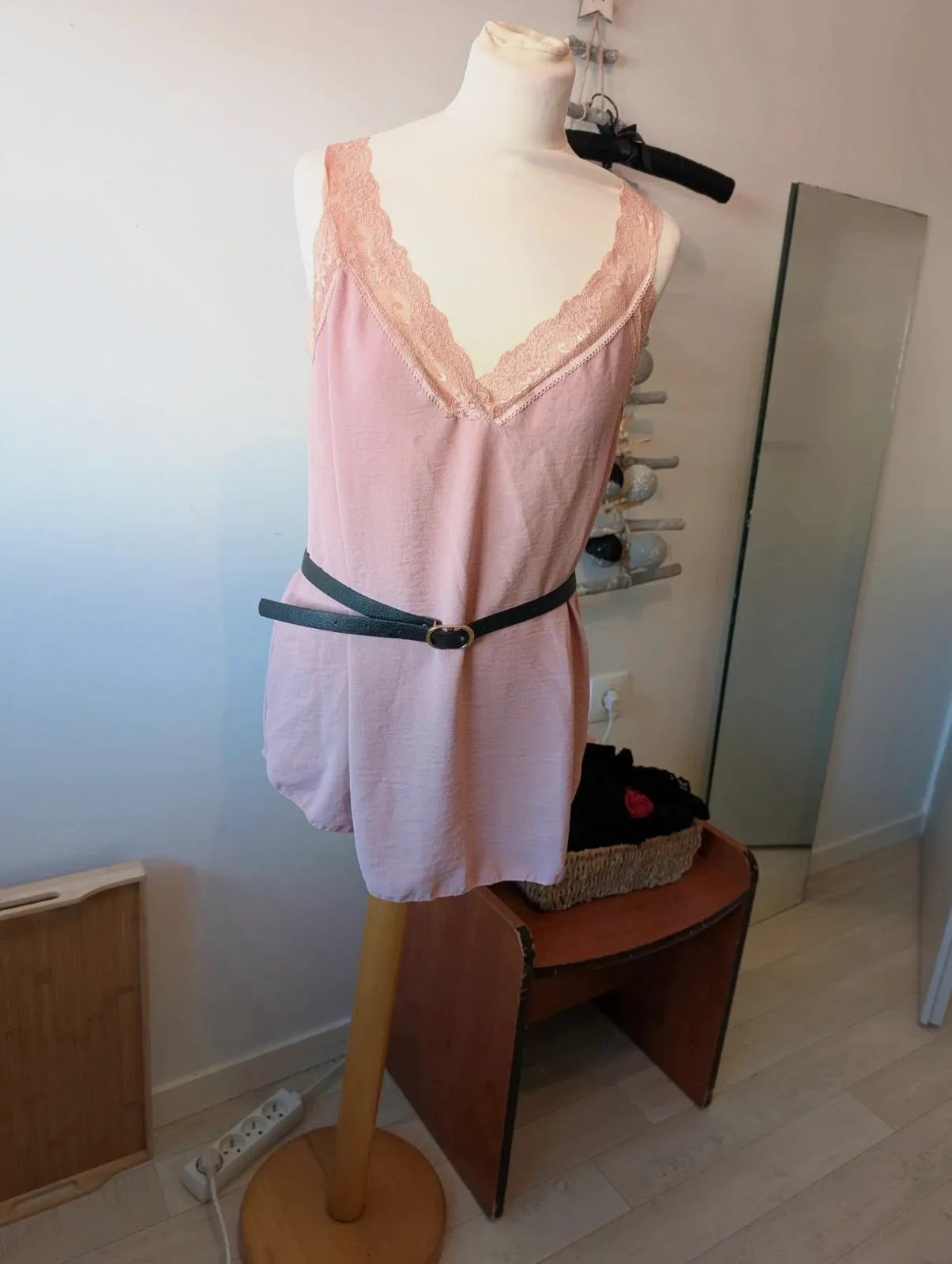 Débardeur / bustier / tunique été rose / saumon Taille Unique – taille Taille unique 2