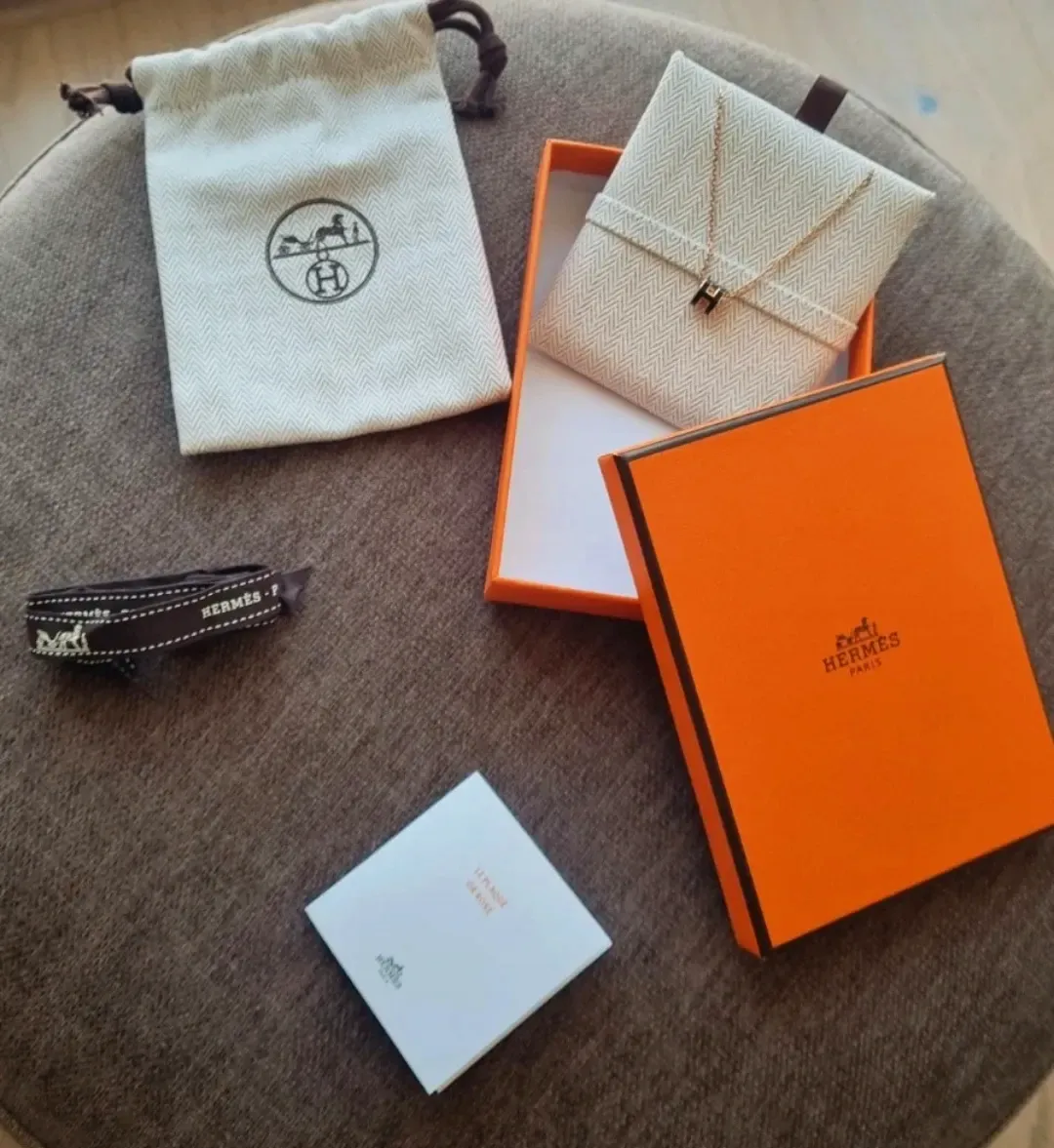 Collier Hermès chaîne fine or rose – Hermès – or rose – taille Taille unique 7