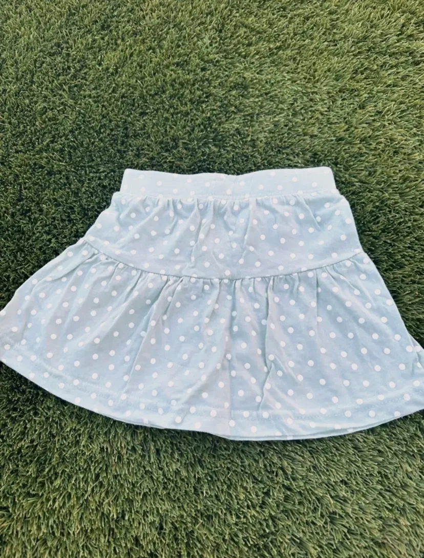 Jupe enfant à pois blanc et bleu – Blue Seven – bleu ciel à pois blancs – taille 86 (18-24M) 3