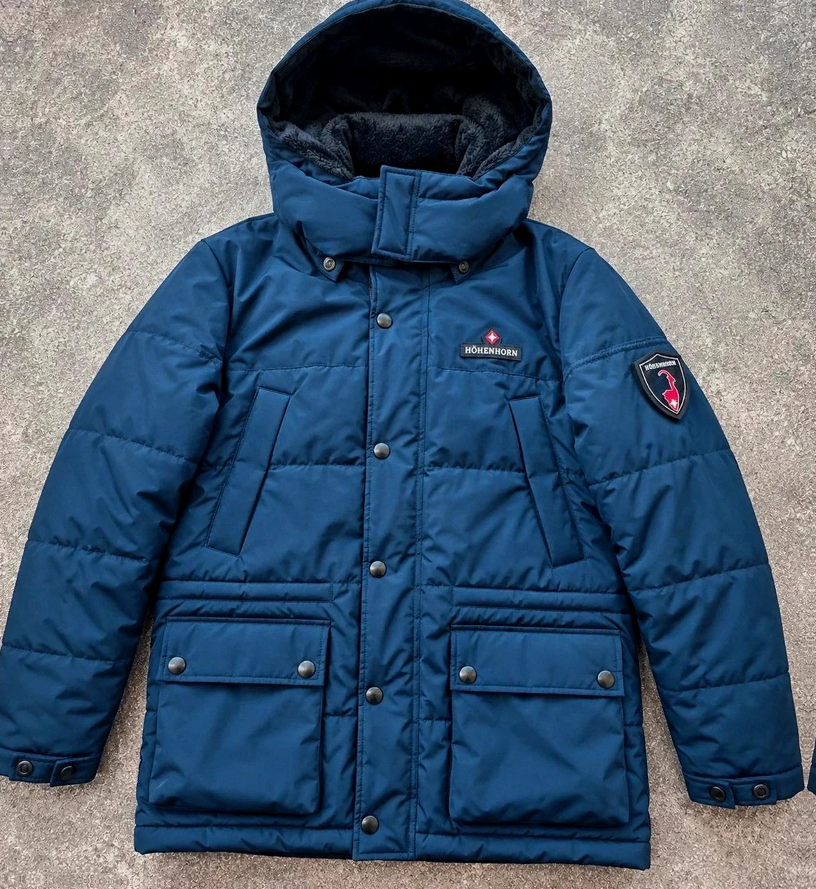 Parka Höhenhorn Mangard homme S bleu marine – veste hiver chaude fourrée outdoor