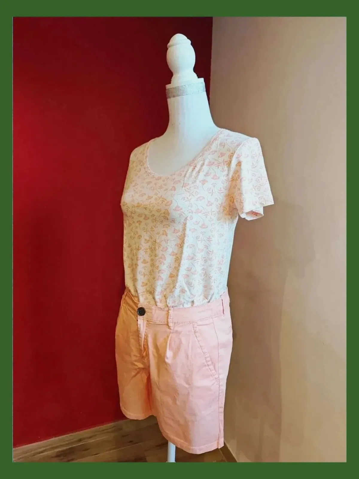 🌺Conjunto de short y camiseta tonos coral, talla M – Unit – taille M / 38 / 10 2
