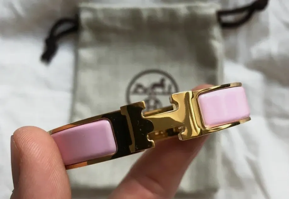 Bracelet Hermès Clic H - GM Or Rose  – Hermès – or rose – taille Taille unique 9