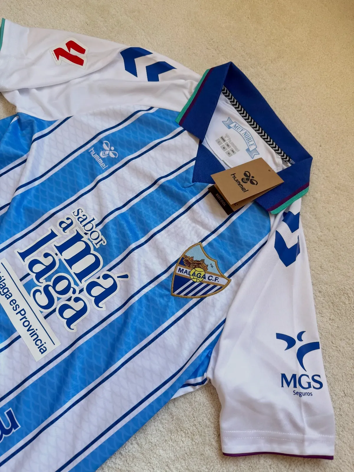 Maillot de football Malaga CF Hummel – Hummel – bleu et blanc – taille L 2
