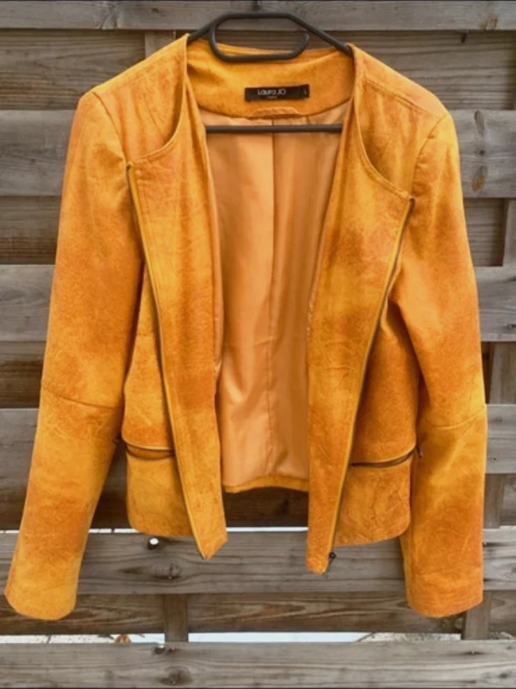 🧡 Veste perfecto Laura Jo Paris – Camel / Orange – Taille L 🧡