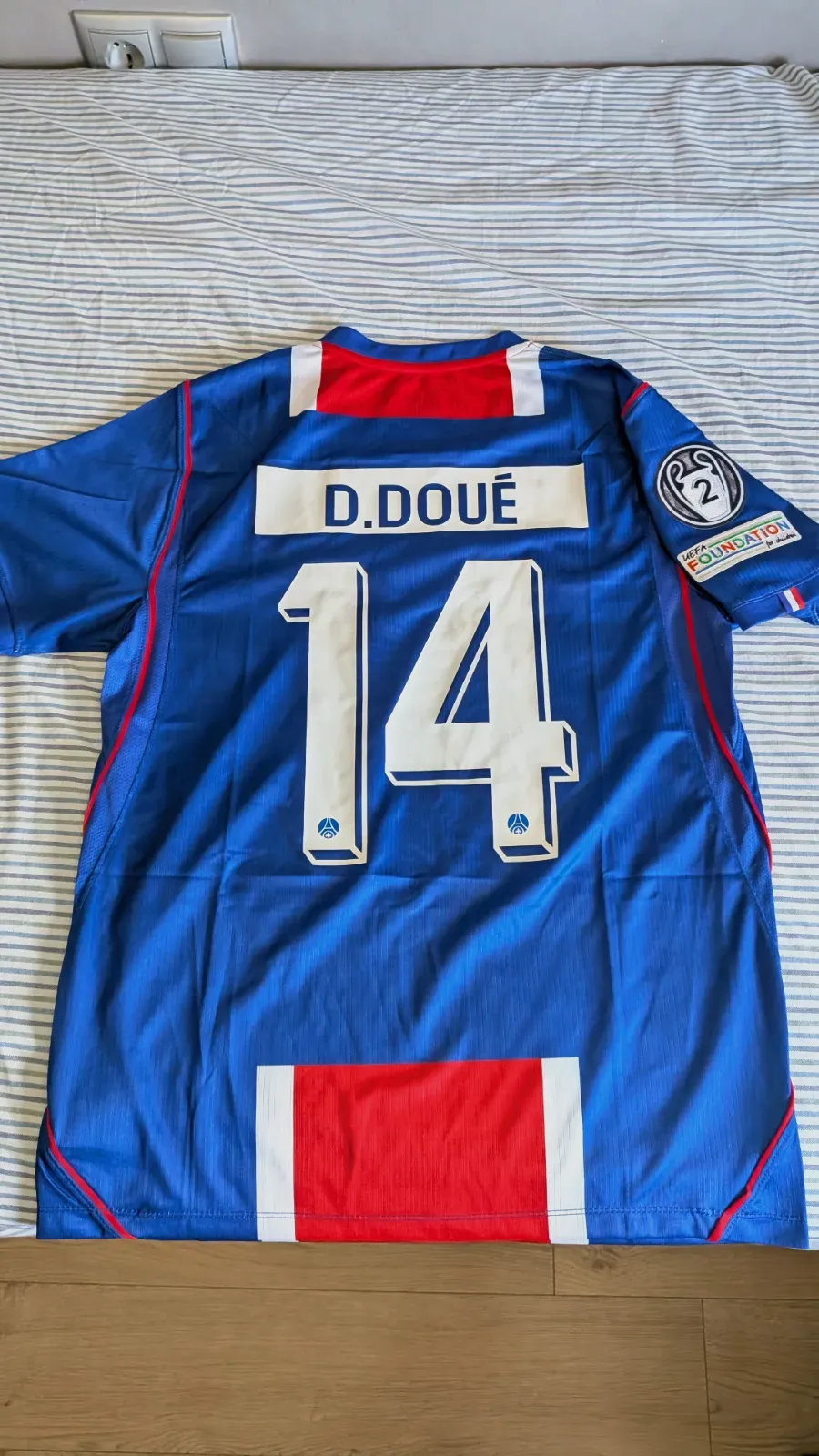 PSG D. Doué #14 – Blue jersey – 25/26 Season – Nike – taille M 2