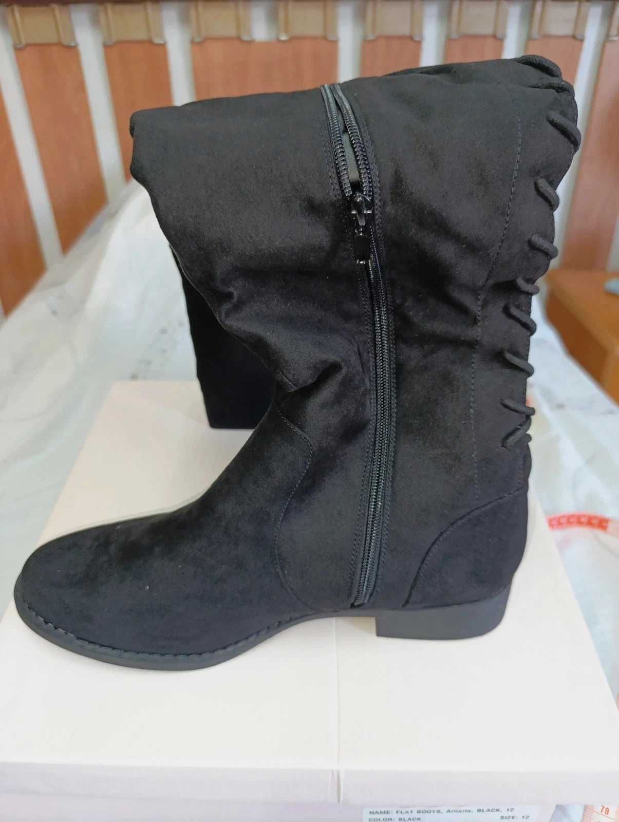 Botas negras Justfab Arnella Talla 43 caña alta BN02