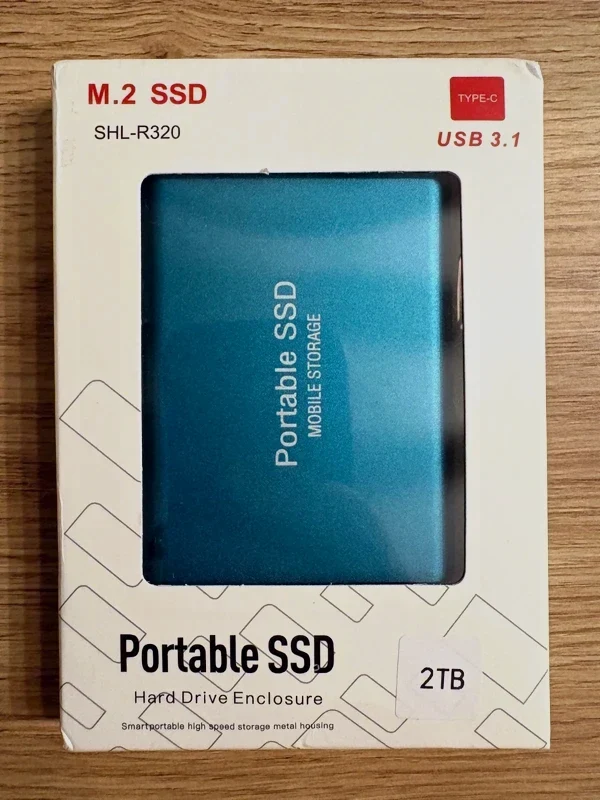 Disque dur SSD Externe Portable 2 To USB 3.1 Type-C – M.2