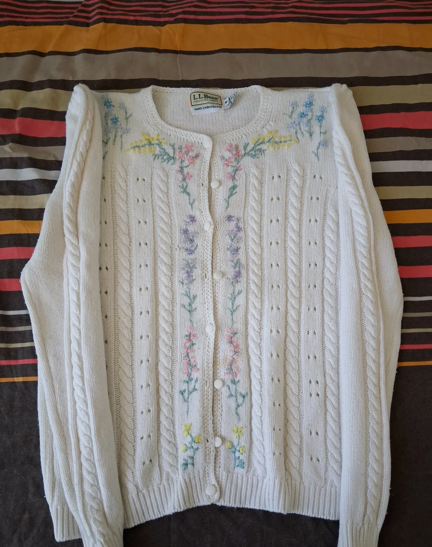 Gilet en maille brodé L.L. Bean