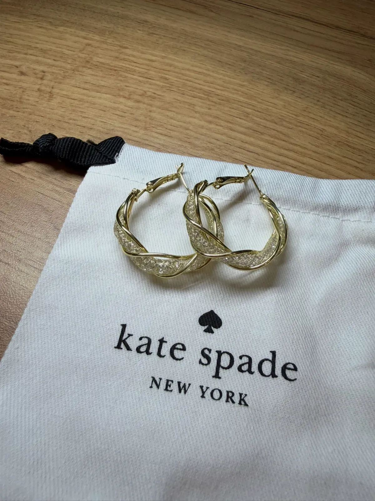 Boucles d'oreilles kate spade dorées texturées – kate spade – doré – taille Taille unique 6