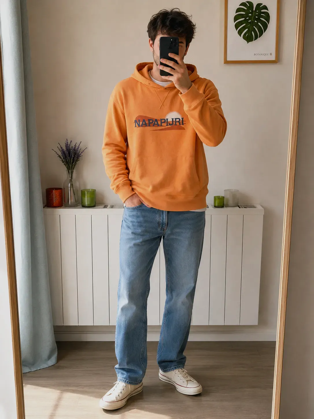 Sweat à capuche Napapijri orange neuf taille M – Napapijri – orange mandarine – taille M 2