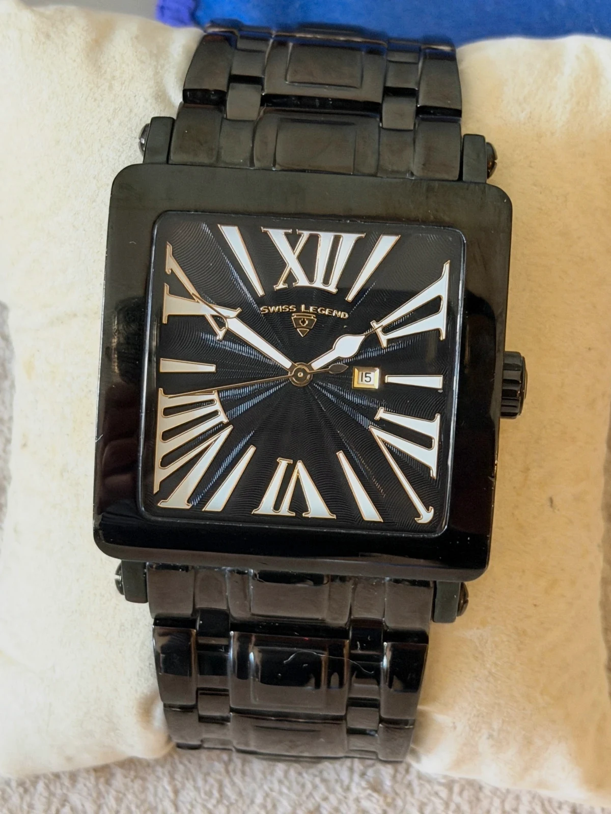 Montre Homme xxl Swiss Legend Karamar - Céramique / Acier Noir - Très Bon État – Swiss Legend – taille 47 mm et plus