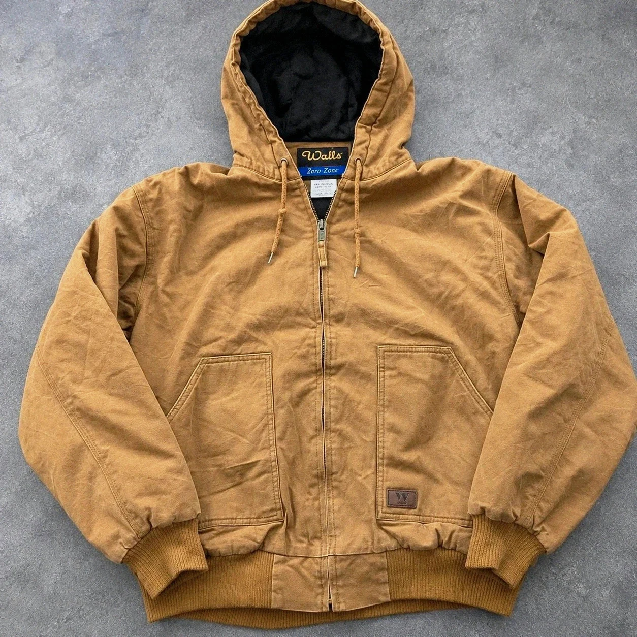 Walls Zero-Zone XXL veste Workwear Canvas Active Jacket Capuche Camel Vintage