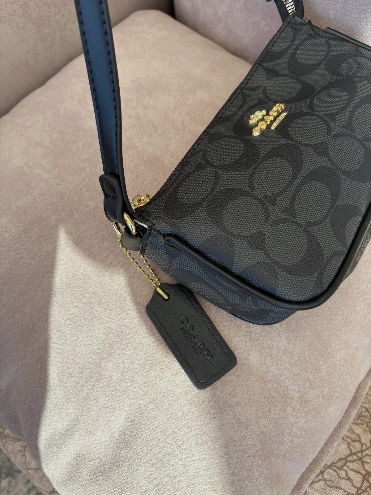 Coach ensemble porte-monnaie et pochette noirs – Coach – noir – taille Taille unique 4