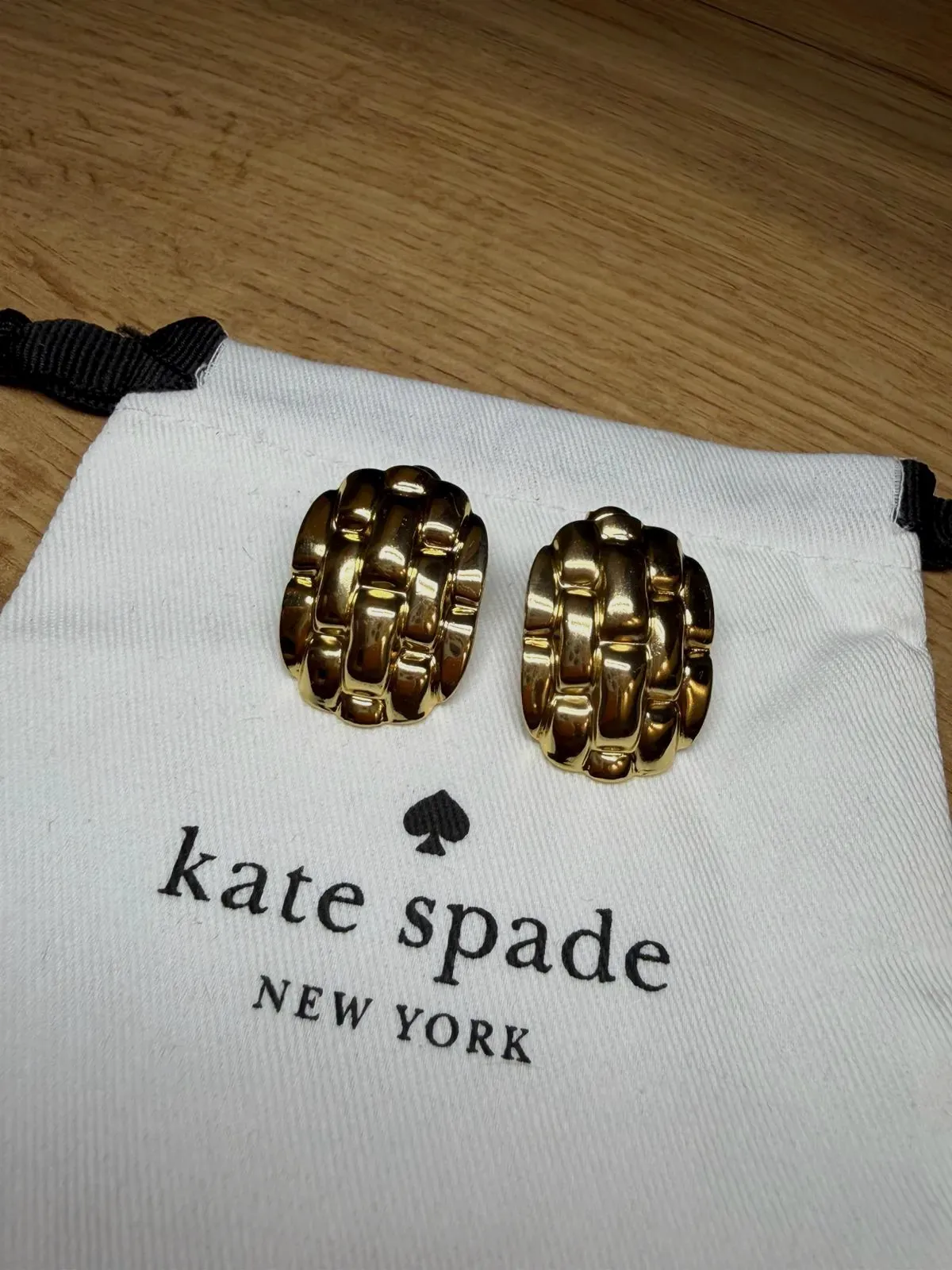Boucles d'oreilles Kate Spade dorées tressées – kate spade – doré – taille Taille unique 4
