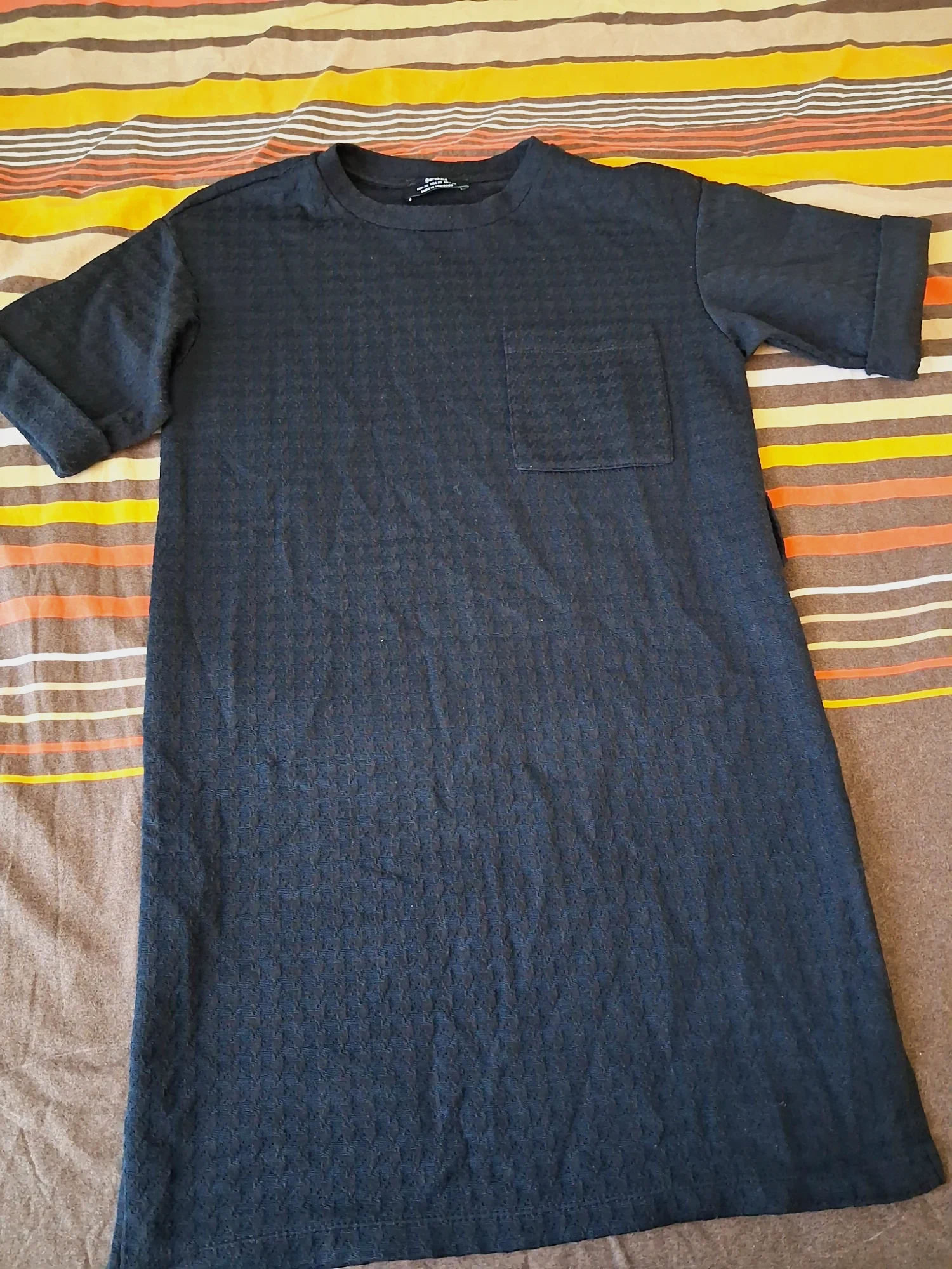Robe t-shirt Bershka bleue à poches – Bershka – taille XS