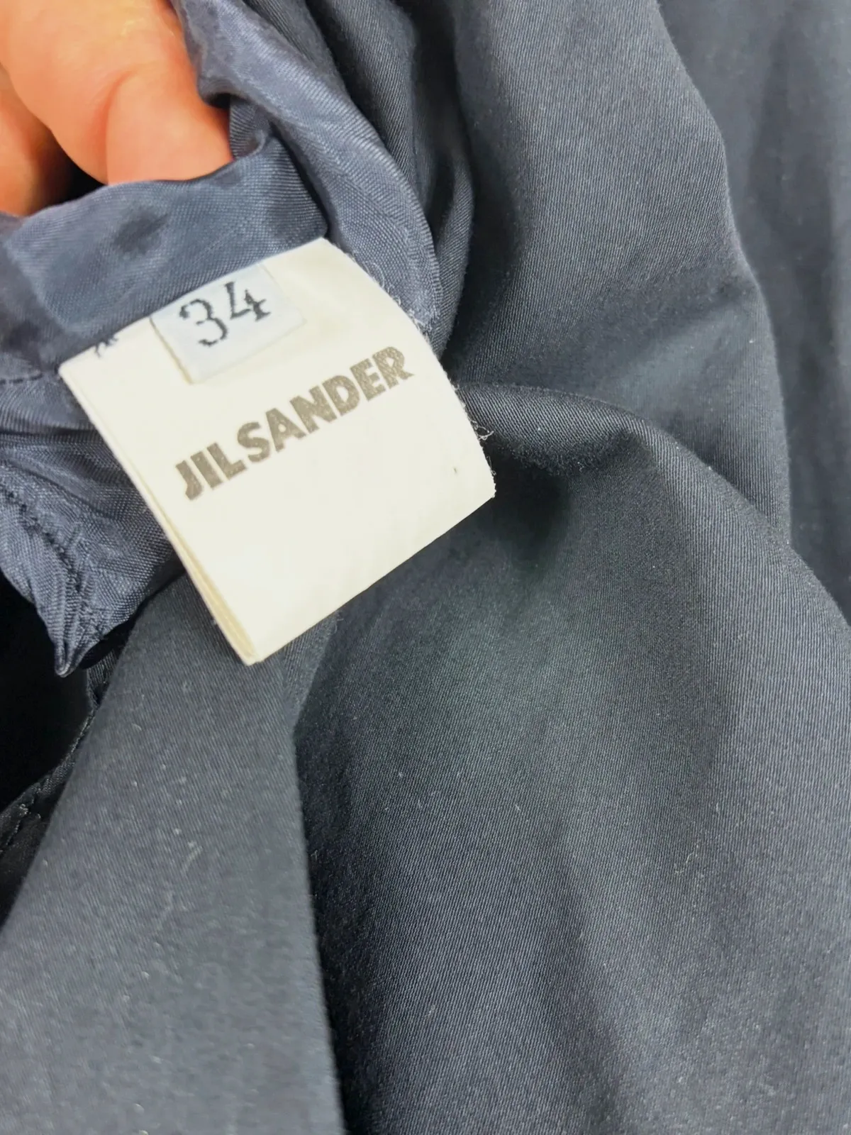 Jil Sander femmes veste légère taille 34 coton Made in Italy luxe minimaliste noire – Jil Sander – taille XS / 34 / 6 4