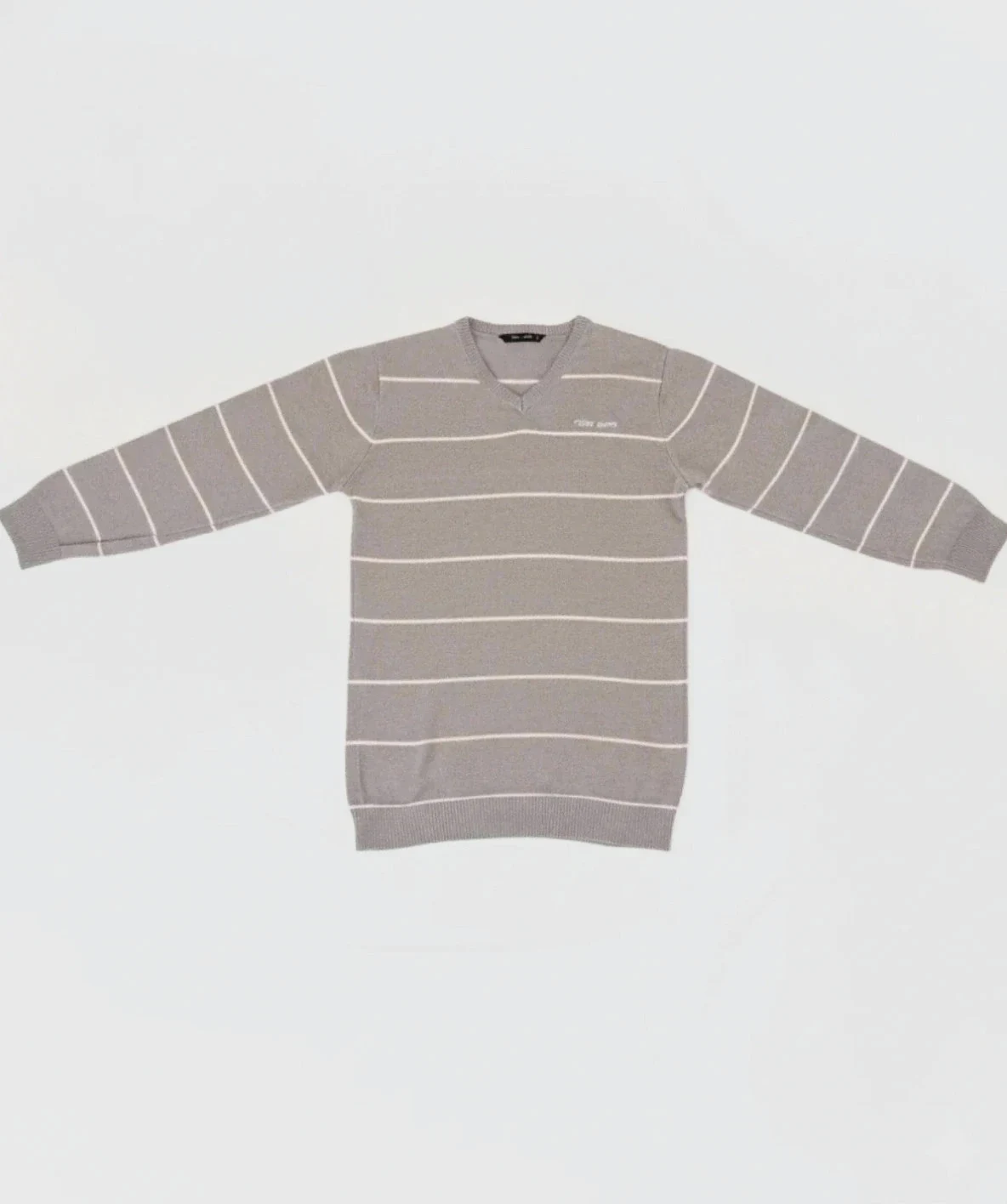 Pull Teddy Smith taupe à rayures – Taille S – Neuf