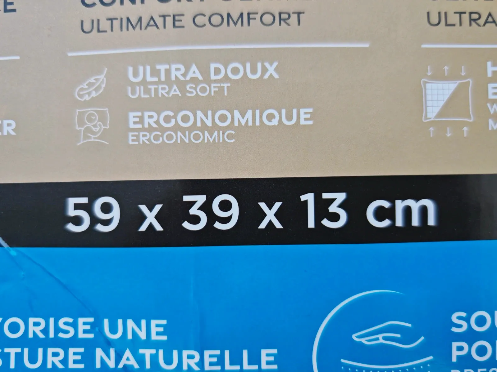 Oreiller mémoire de forme Georges Rech Home 59x39 cm – Gel rafraîchissant – Neuf – Georges Rech – taille Taille unique 2