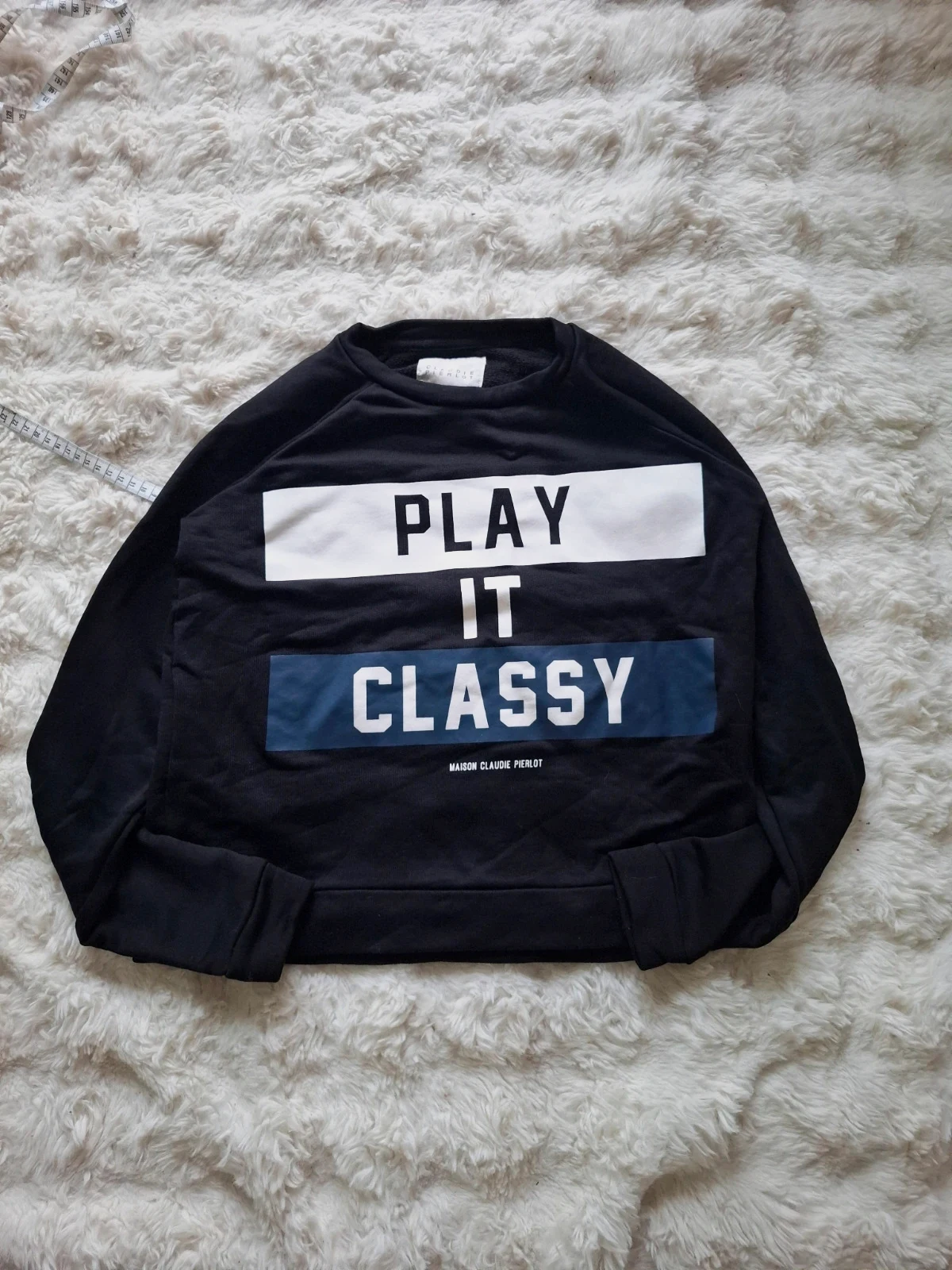 Sweat noir Play It Classy Claudie Pierlot x Printemps édition limitée 2014 taille S
