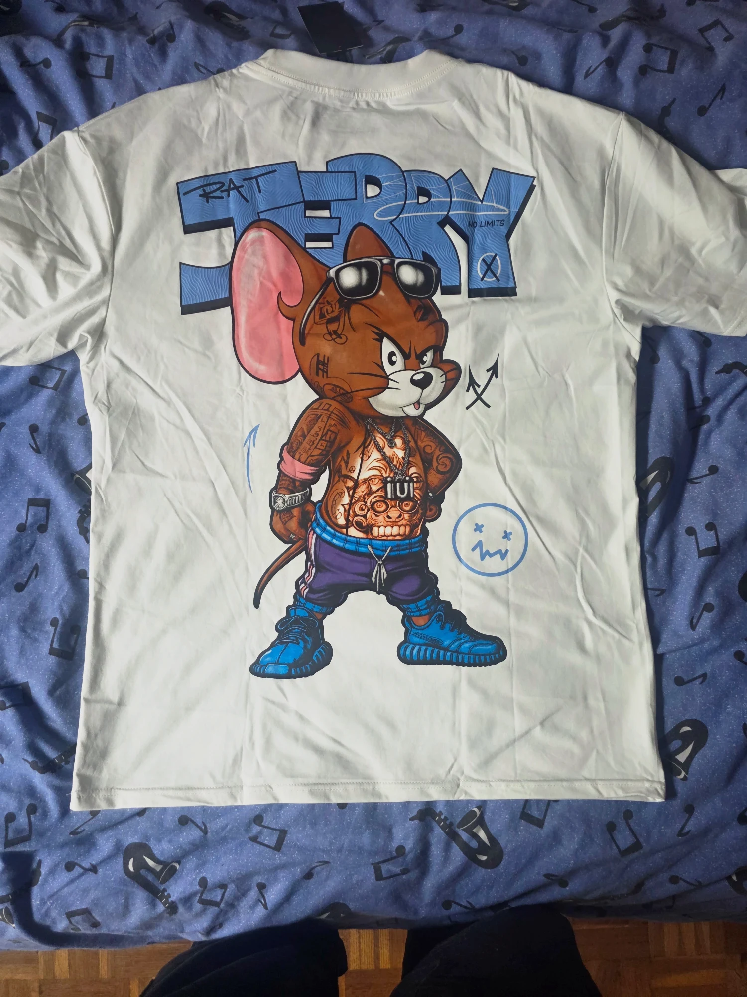 T-shirt blanc imprimé Jerry taille XL avec étiquette