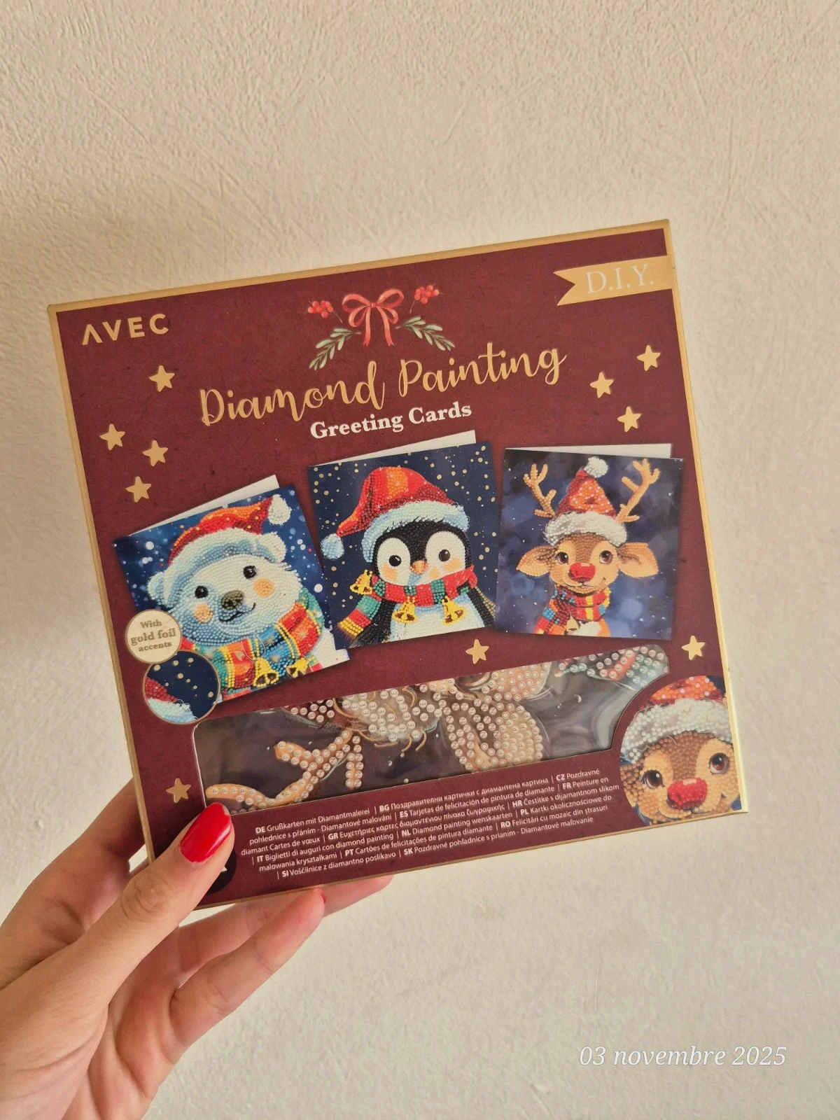 Carte de noel diamond painting neuf