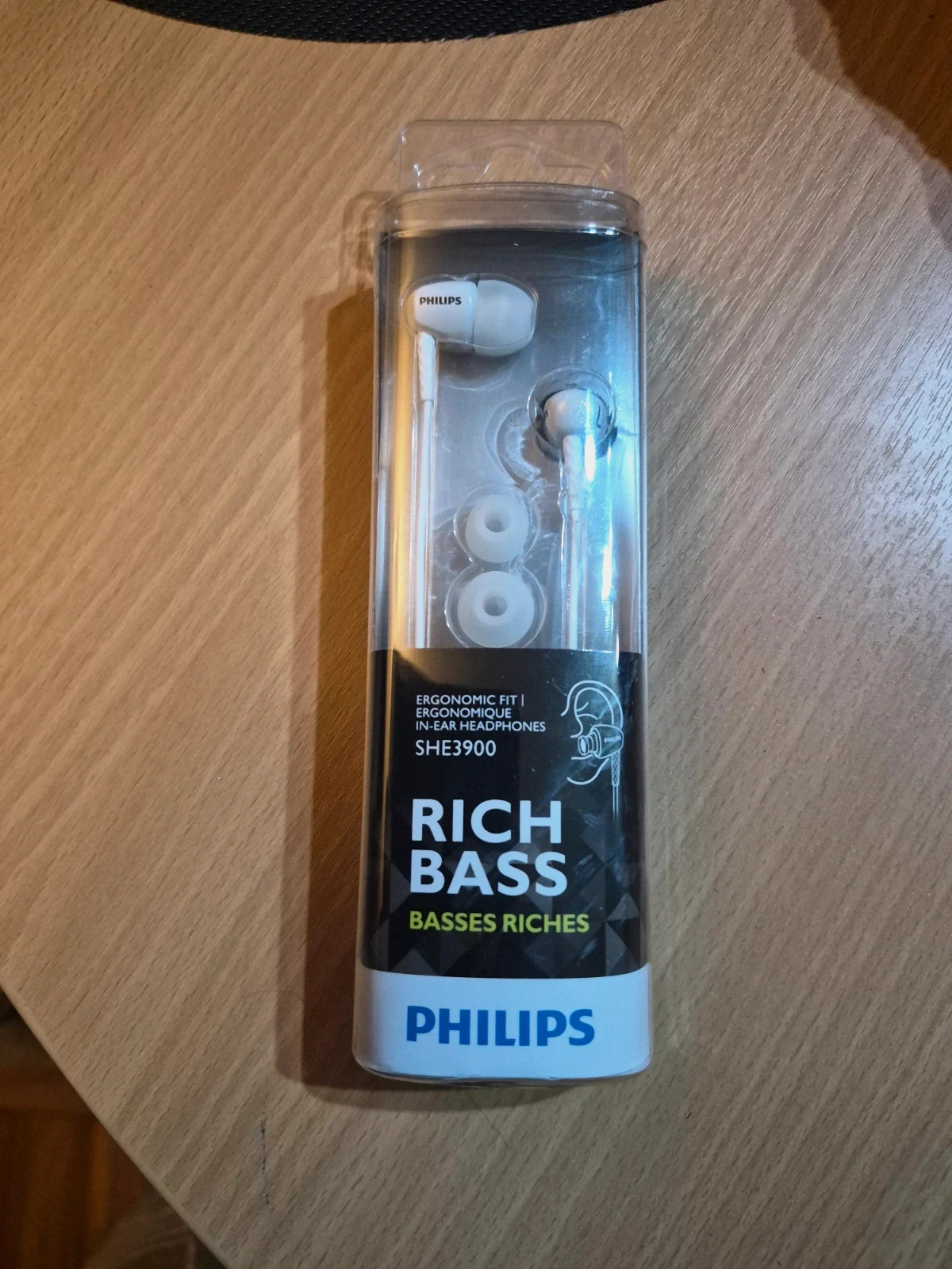 Écouteurs Philips SHE3900 Neufs - Basses Riches - Blanc