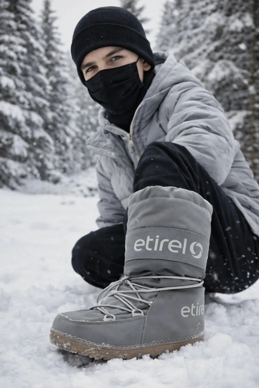🎿 Bottes de ski gris – Etirel – Taille 36🩶