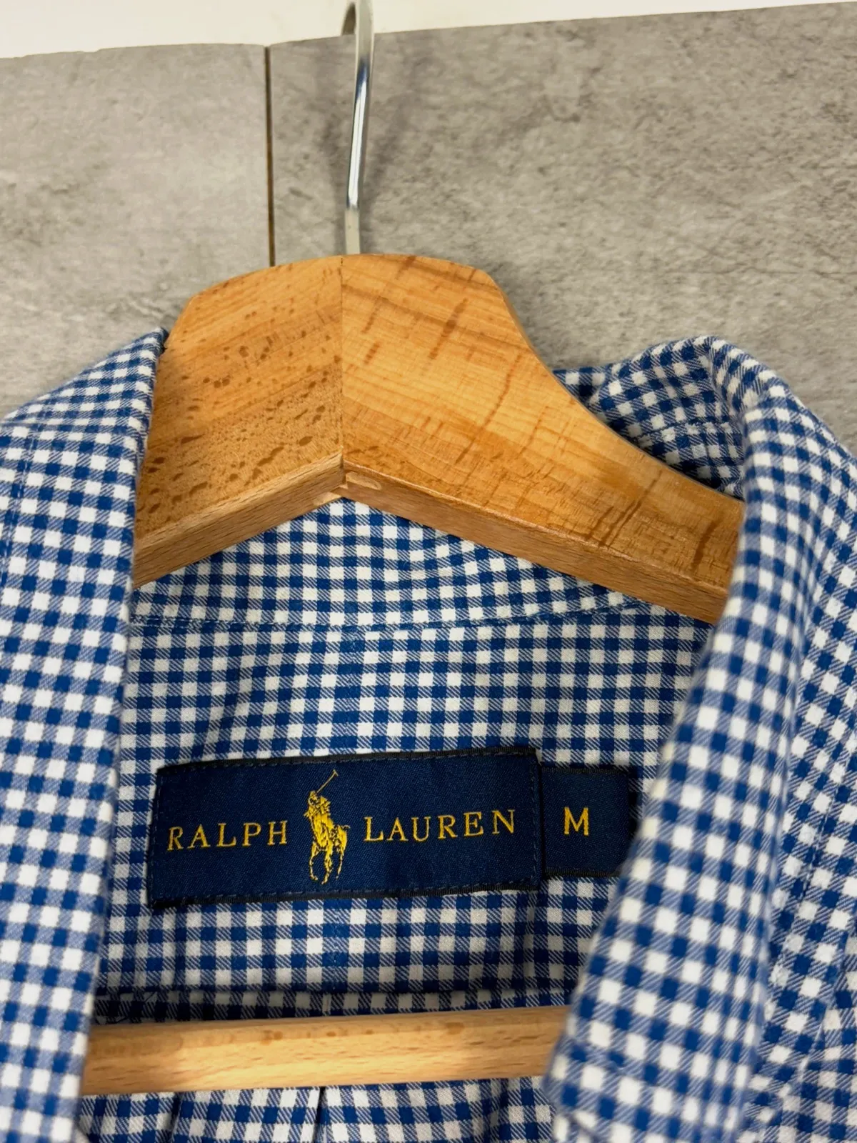Ralph Lauren homme chemise taille M vichy bleu blanc coton logo brodé – Ralph Lauren – taille M 4