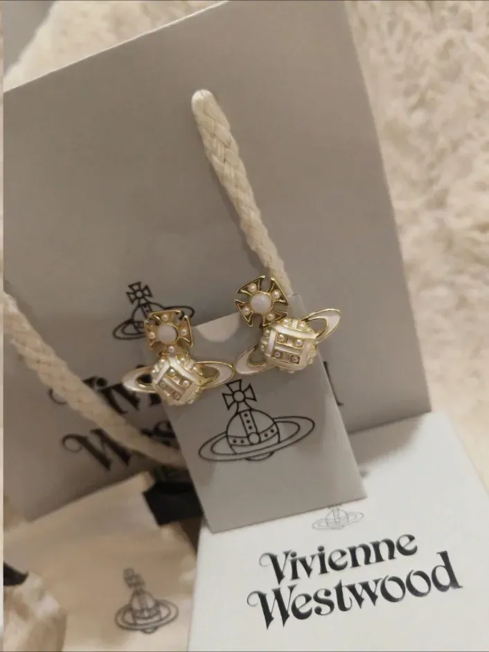 Boucles d'oreilles Vivienne Westwood Orb – Vivienne Westwood – doré et blanc – taille Taille unique 3
